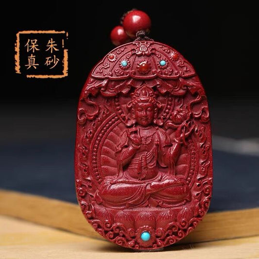 Fortify Your Destiny: The Cinnabar Guardian Buddha Amulet