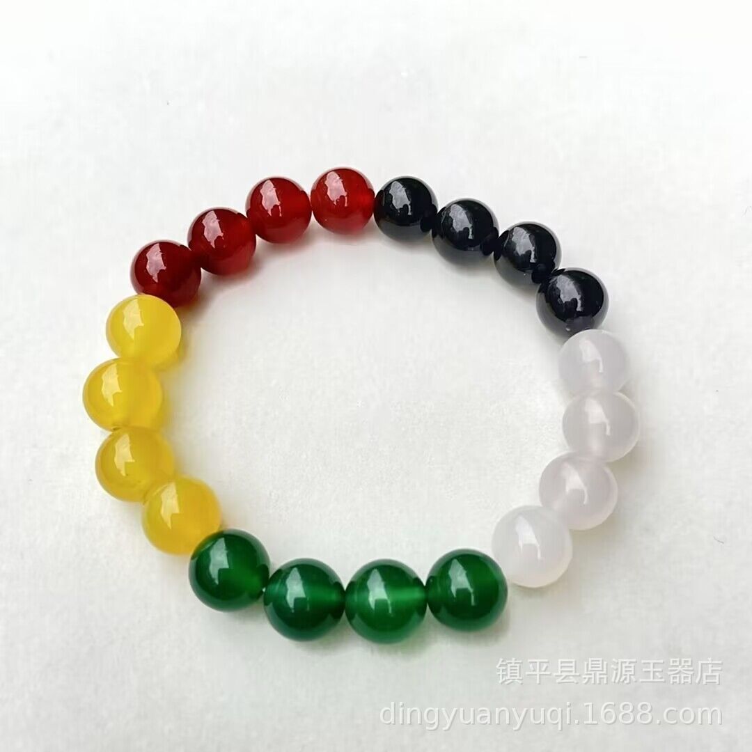 Unleash the Power of Nature with the Mystical Agate Five Elements Bracelet