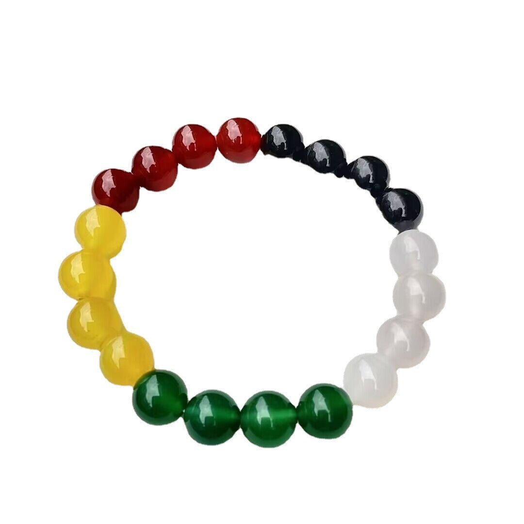 Unleash the Power of Nature with the Mystical Agate Five Elements Bracelet