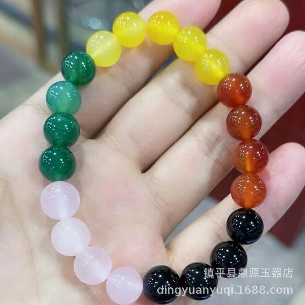 Unleash the Power of Nature with the Mystical Agate Five Elements Bracelet