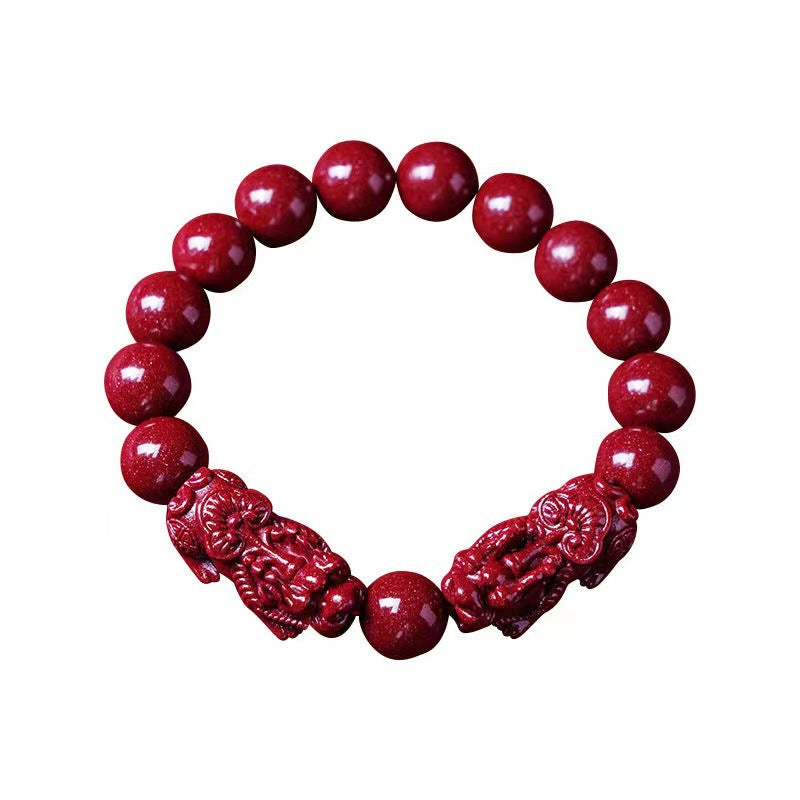 Unleash Fortune and Balance with the Pi Xiu Cinnabar Bead Bracelet