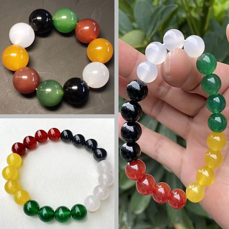 Unleash the Power of Nature with the Mystical Agate Five Elements Bracelet