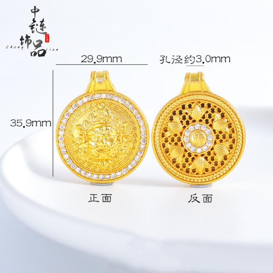 Unlock Wealth: The Auspicious Yellow Wealth Deity Necklace