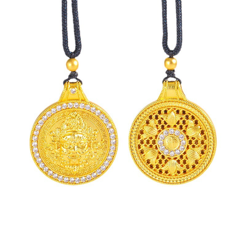 Unlock Wealth: The Auspicious Yellow Wealth Deity Necklace