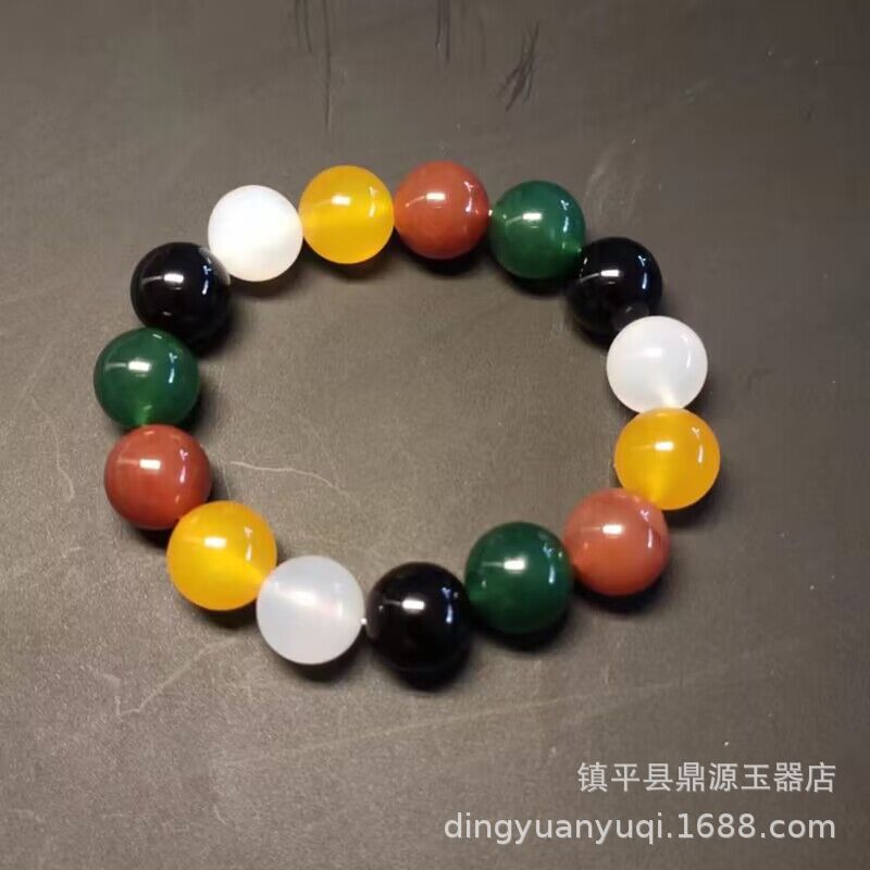 Unleash the Power of Nature with the Mystical Agate Five Elements Bracelet