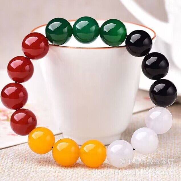 Unleash the Power of Nature with the Mystical Agate Five Elements Bracelet