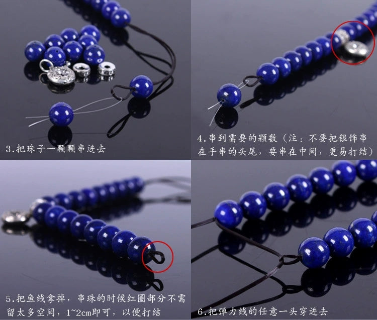 Temple Ash Glass Bead Bracelet