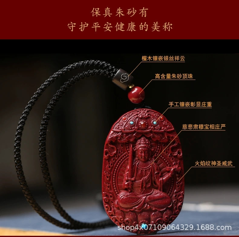 Fortify Your Destiny: The Cinnabar Guardian Buddha Amulet