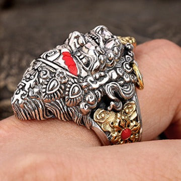 Command Wealth and Prosperity with the Black and Yellow Wealth Deity Rings