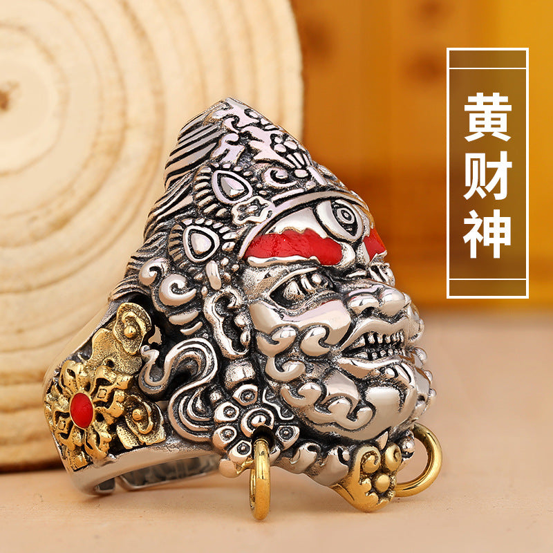 Command Wealth and Prosperity with the Black and Yellow Wealth Deity Rings