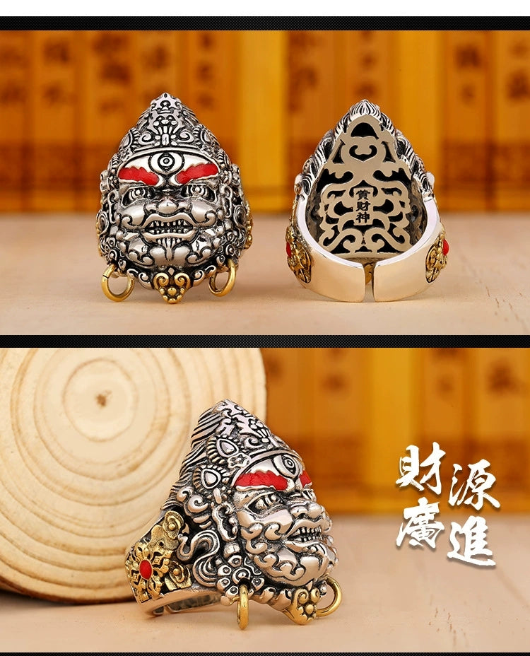 Command Wealth and Prosperity with the Black and Yellow Wealth Deity Rings